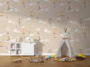 3D Retro Balloon Animals Night Sky Clouds Wall Mural Wallpaper GD 4099- Jess Art Decoration
