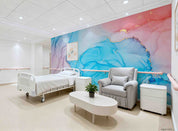 3D Aged Care Retirement Home Gerocomium Rest Home Marble Pink Blue Wall Mural Wallpaper 3