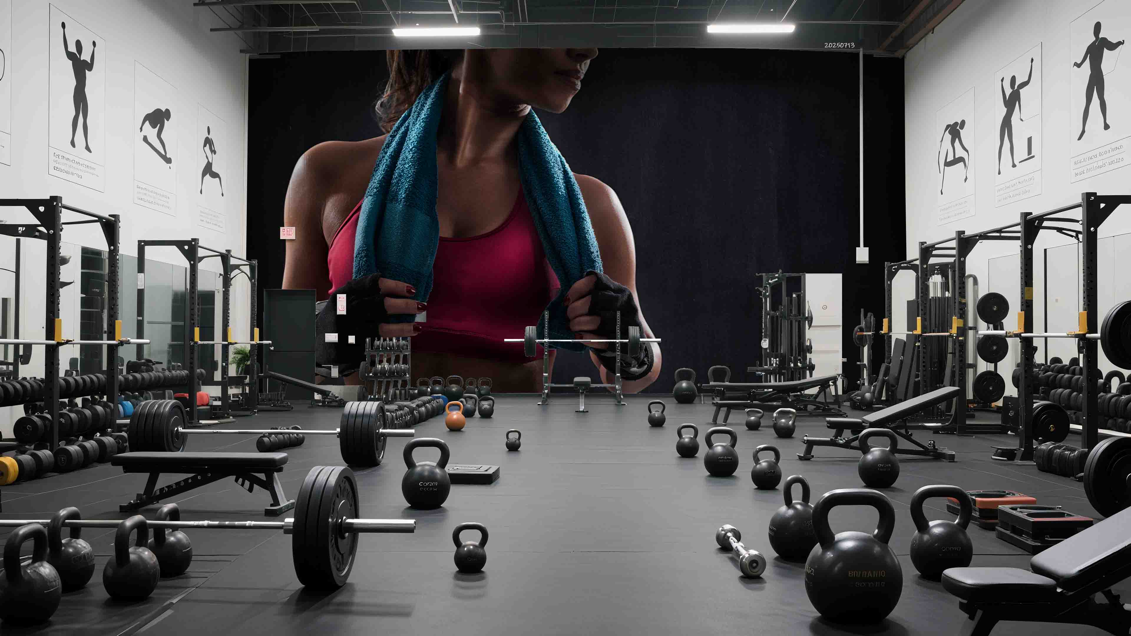 3D Gym Fitness Gymnasium Wall Mural Wallpaper 54