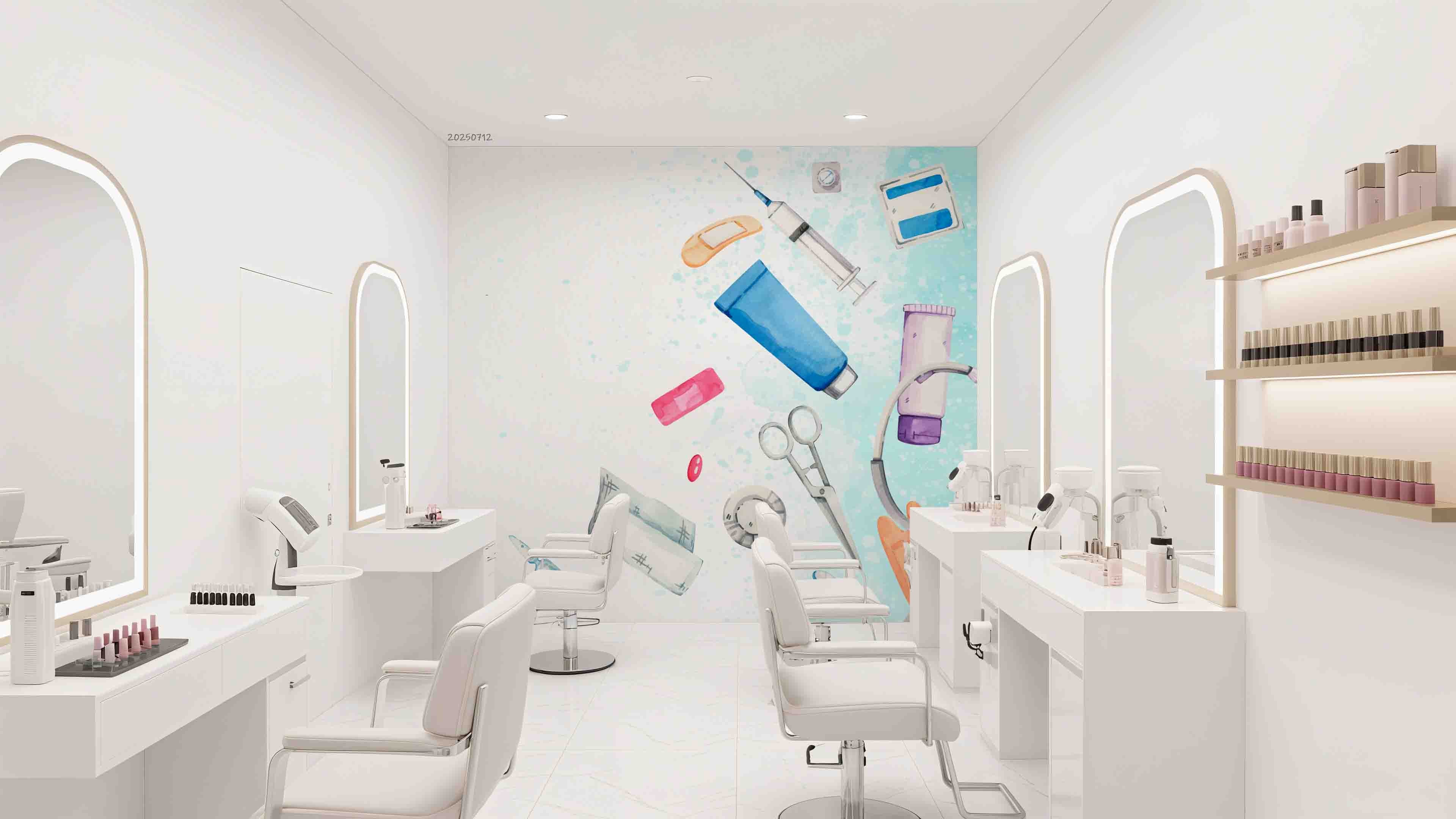 3D Salon Shop Beauty Salon Hair Salon Wall Mural Wallpaper 3