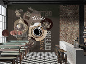 3D Restaurant Snack Bar Coffee Shop Wall Mural Wallpaper 58