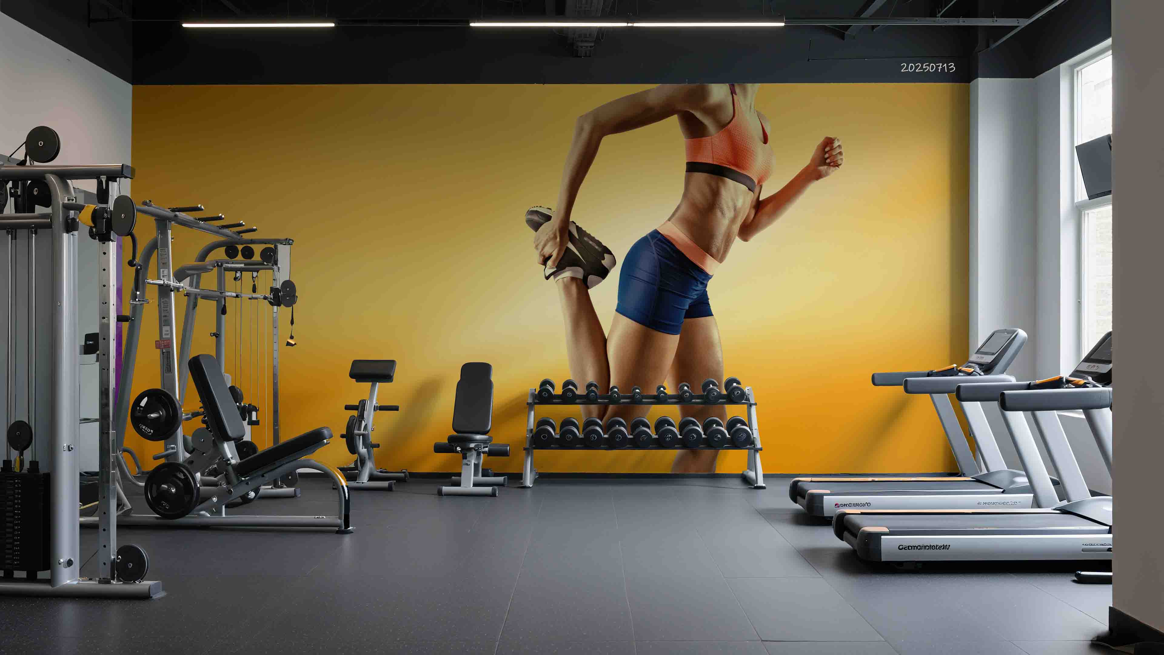 3D Gym Fitness Gymnasium Wall Mural Wallpaper 59