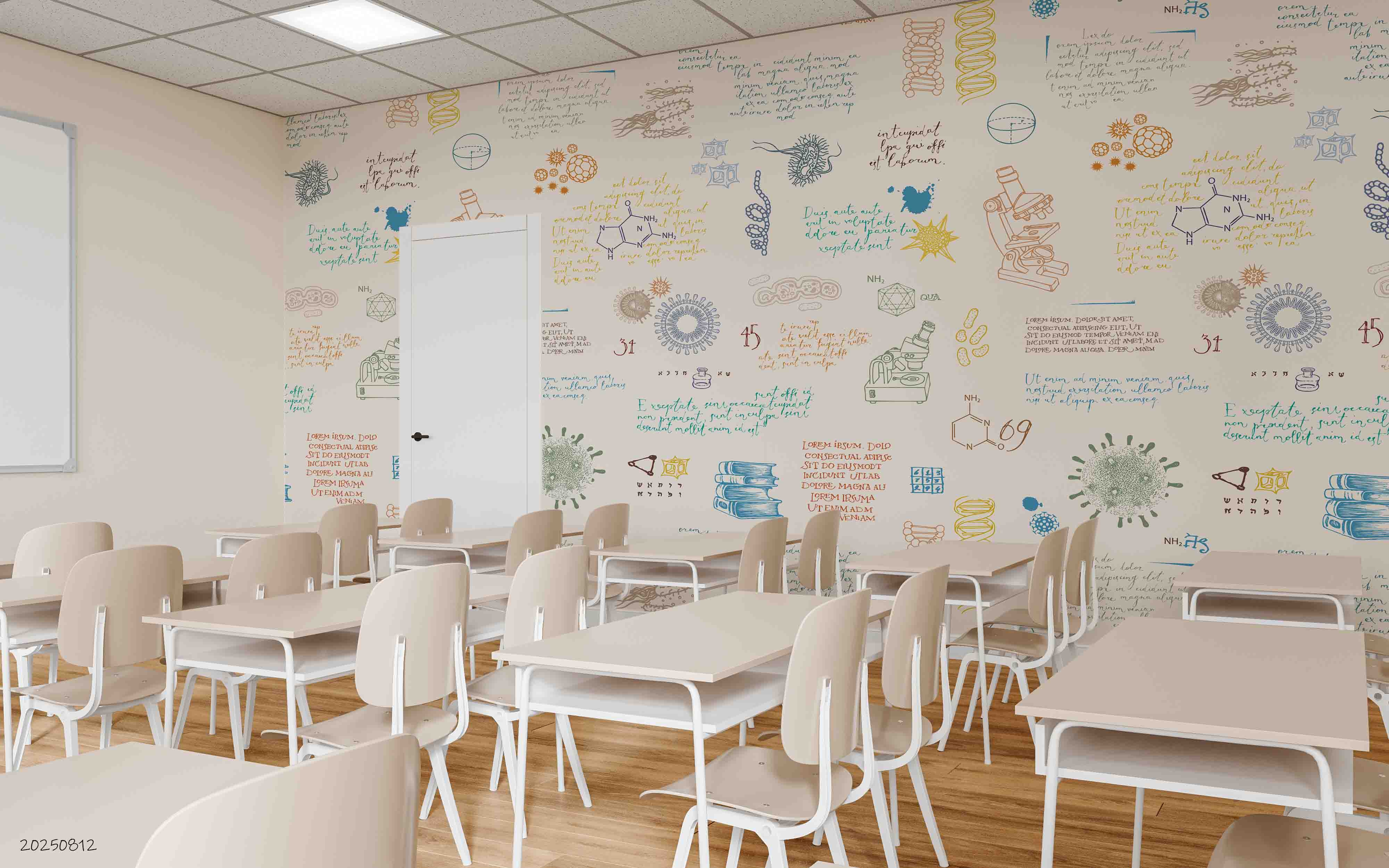 3D School STEM Science Lab Classroom Teaching Aid Biology Wall Mural Wallpaper 13