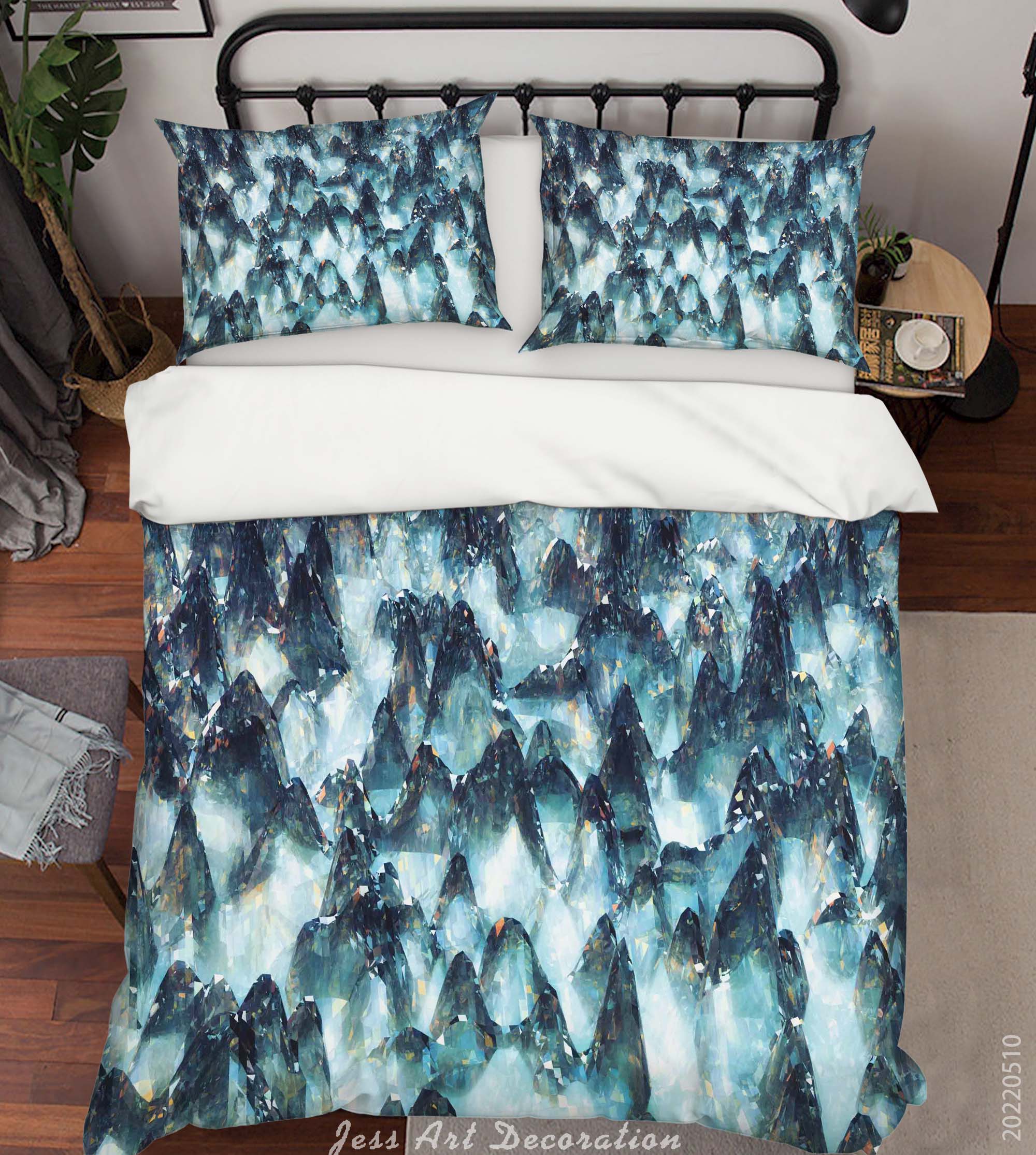 3D Mountain Fog Wave Quilt Cover Set Bedding Set Duvet Cover Pillowcase 26