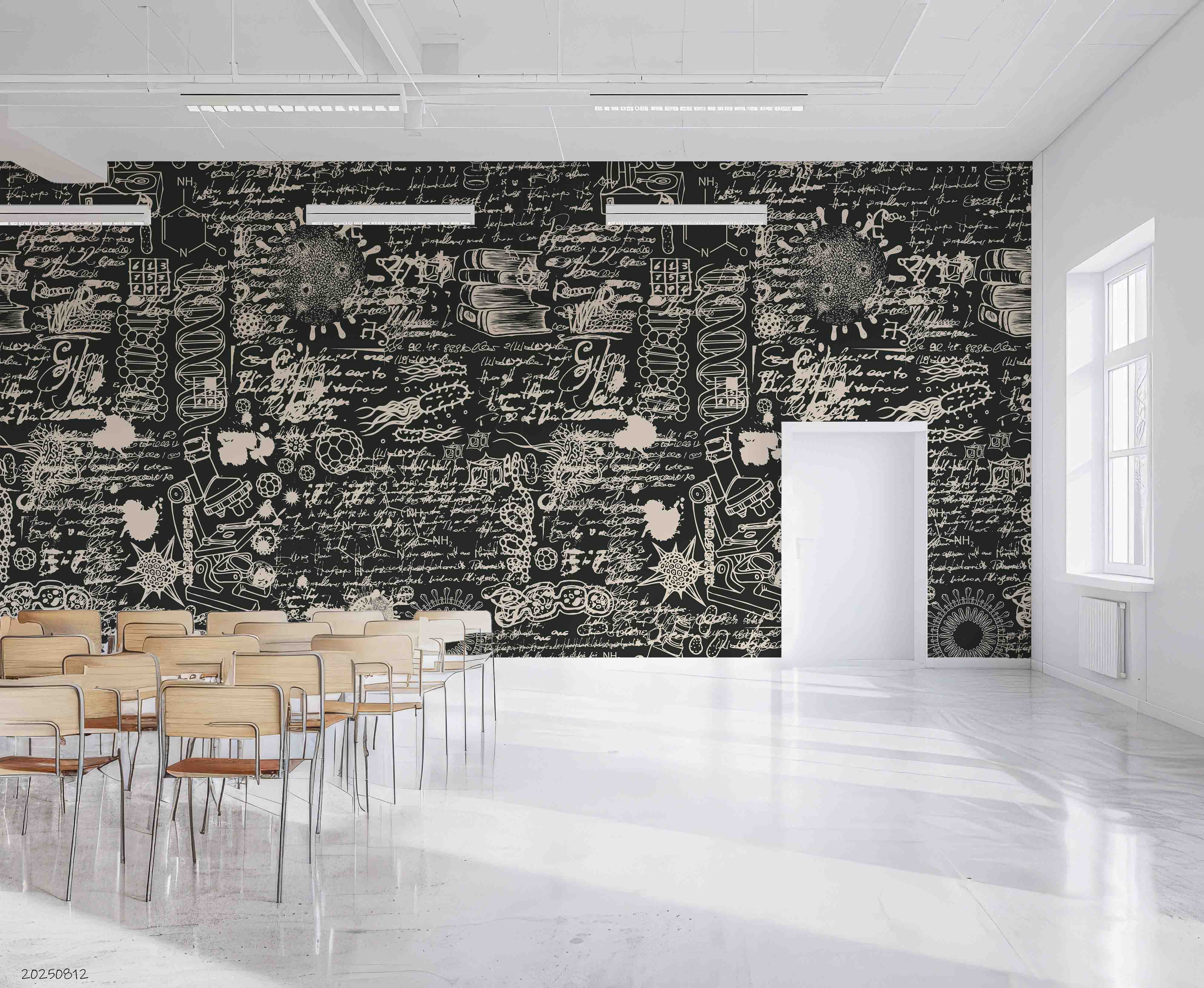 3D School STEM Science Lab Classroom Teaching Aid Biology Wall Mural Wallpaper 7