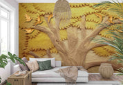 3D Aged Care Retirement Home Gerocomium Rest Home Embossed Tree Wall Mural Wallpaper 24