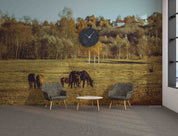 3D Sky Forest Grassland Animal Horse Scenery Wallpaper Wall Mural Wall Decor Wall Art Wall Sticker Remoable Wallpaper LQH
