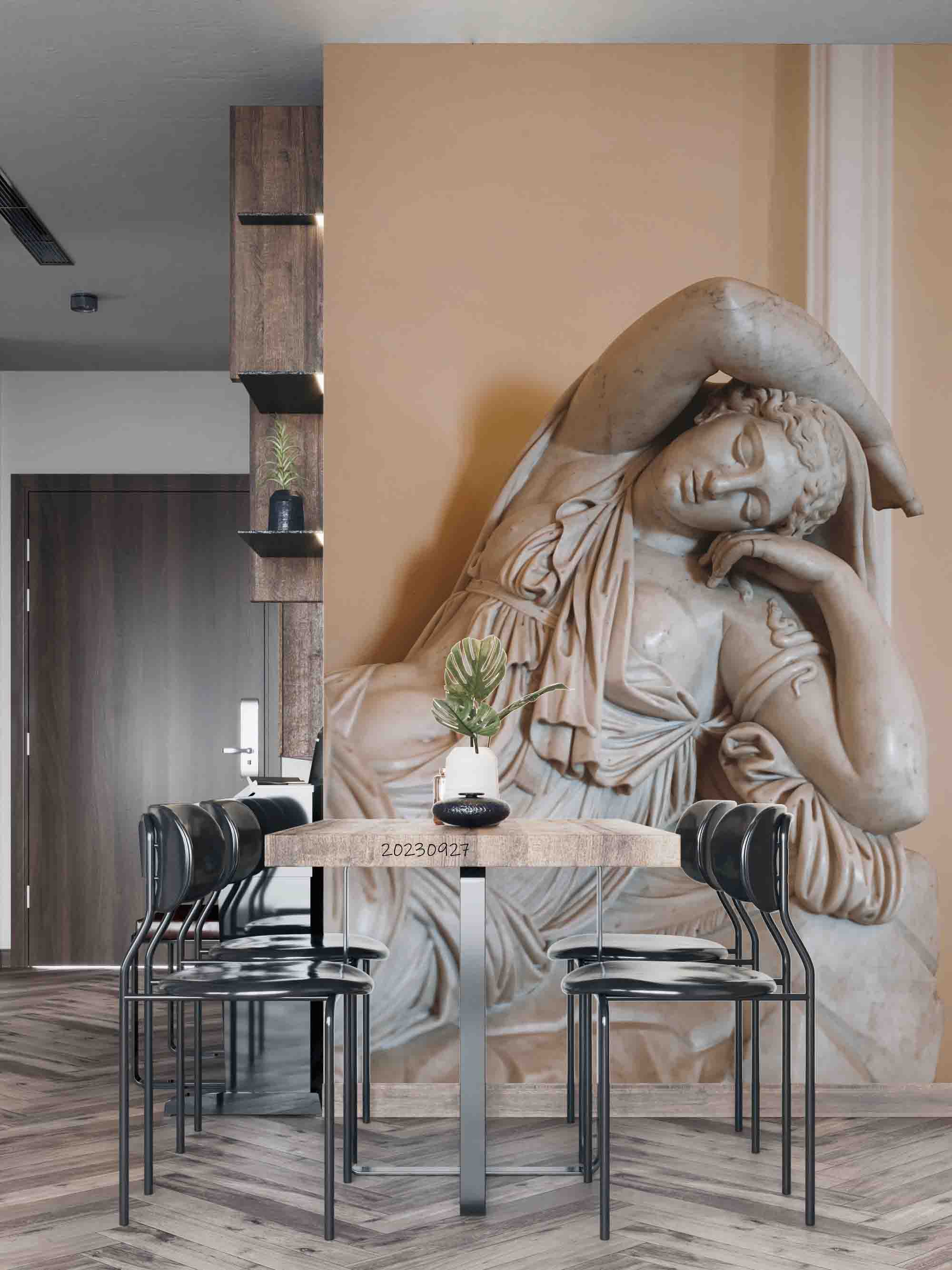3D Sculpture Woman Sleep Wall Mural Wallpaper YXL 2434