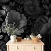 3D Abstract Black Floral Pattern Wallpaper Wall Mural Wall Decor Wall Art Wall Sticker Remoable Wallpaper