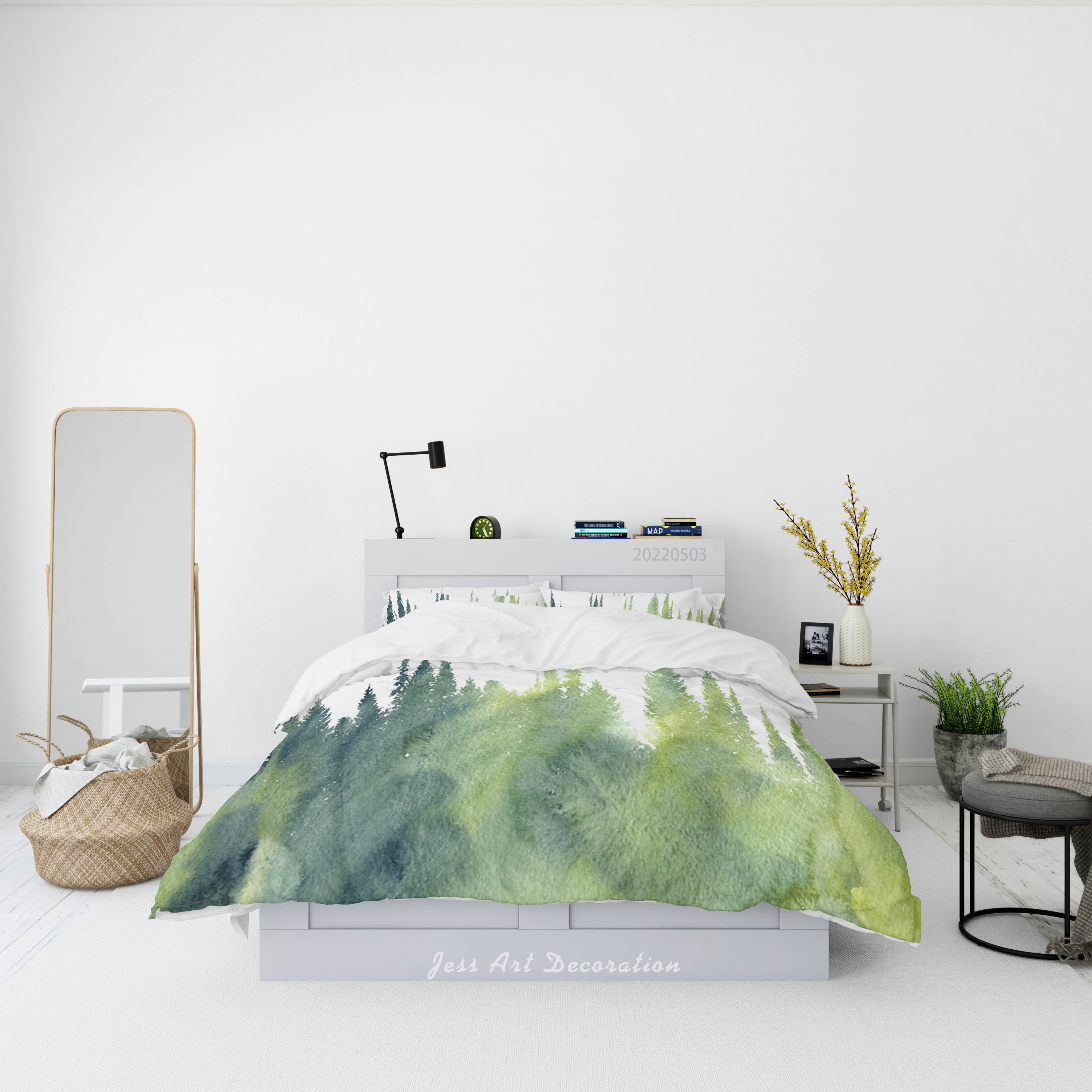 3D Forest Tree Quilt Cover Set Bedding Set Duvet Cover Pillowcase 485
