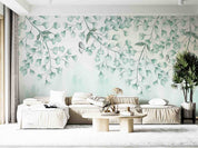 3D Watercolor Branches Leaves Butterfly Wall Mural Wallpaper GD 4945- Jess Art Decoration