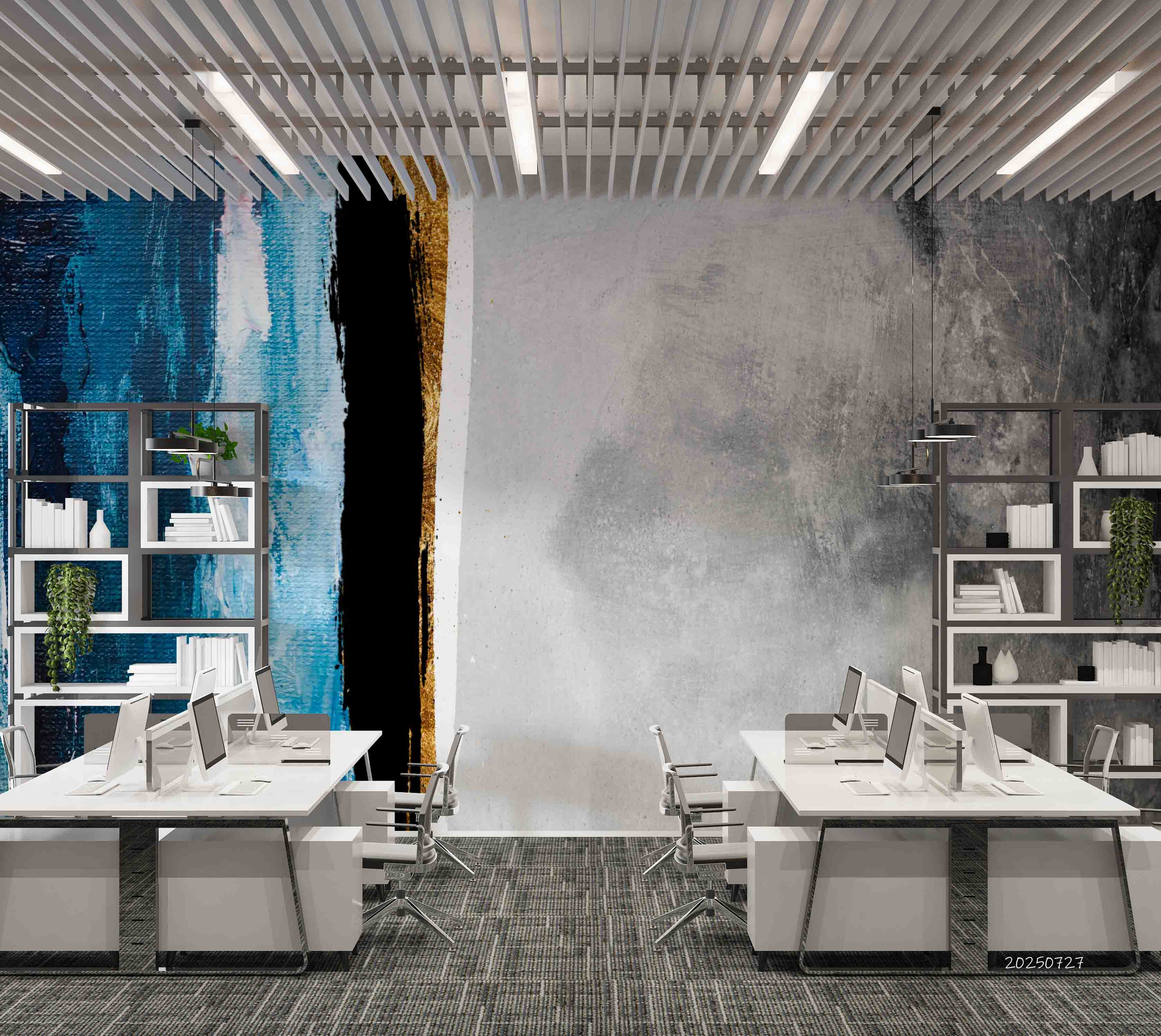 3D Office Business Commerce Modern Abstract Wall Mural Wallpaper 21