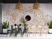 3D Restaurant Snack Bar Coffee Shop Wall Mural Wallpaper 32