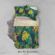 3D Selva Leaf Green Quilt Cover Set Bedding Set Duvet Cover Pillowcase 334