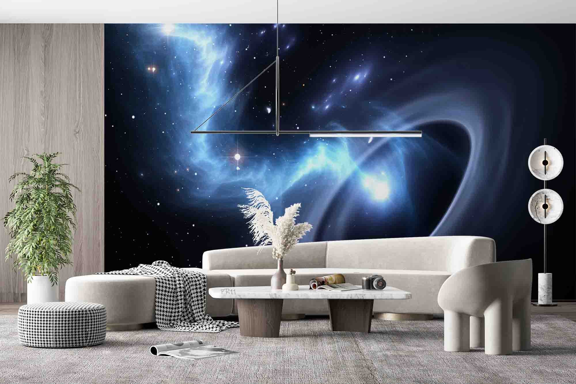 3D Space Stars Nebula Black Hole Wall Mural Wallpaper GD 4849- Jess Art Decoration
