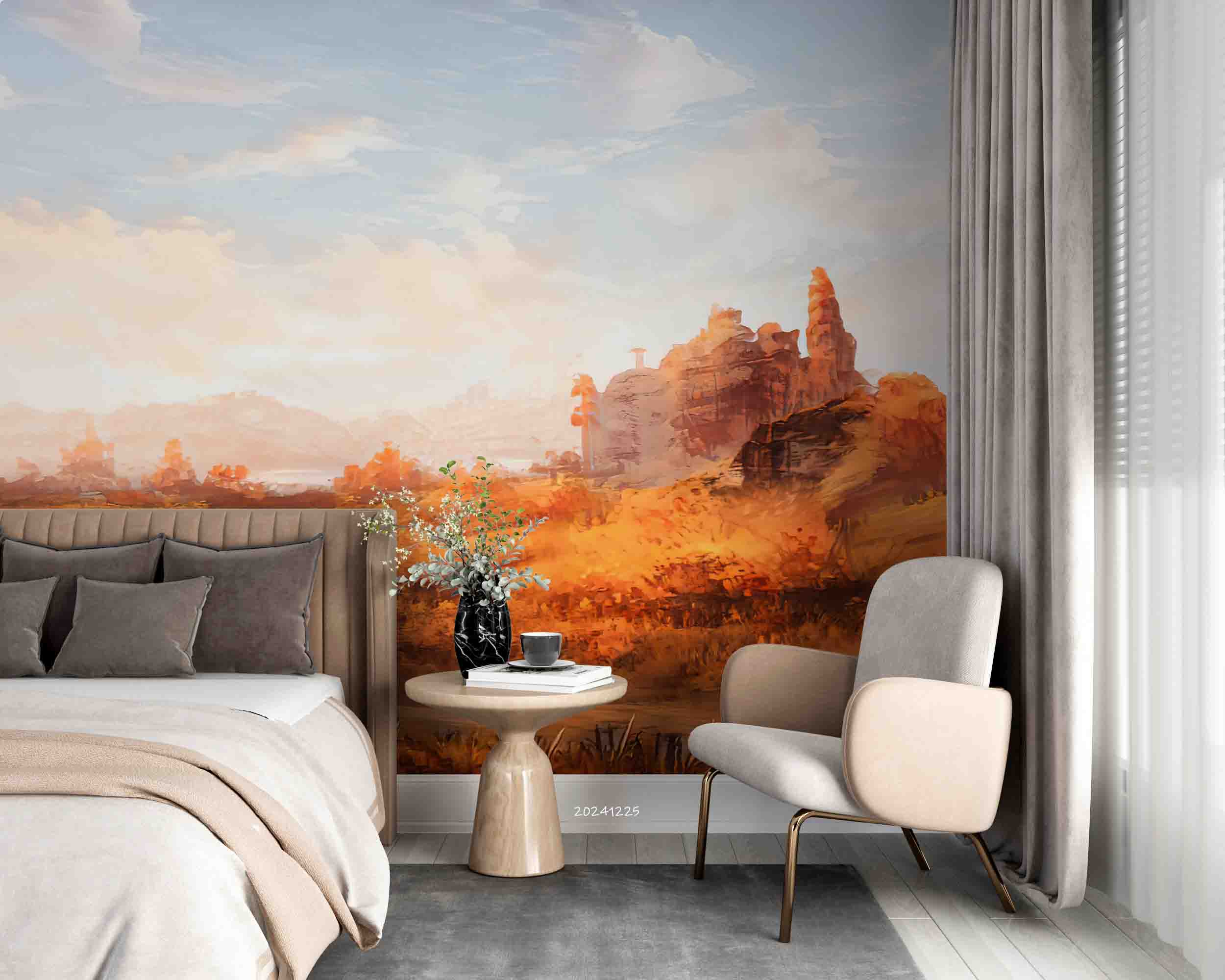 3D Autumn Landscape Oil Painting Wallpaper Wall Mural Wall Decor Wall Art Wall Sticker Remoable Wallpaper LQH 35