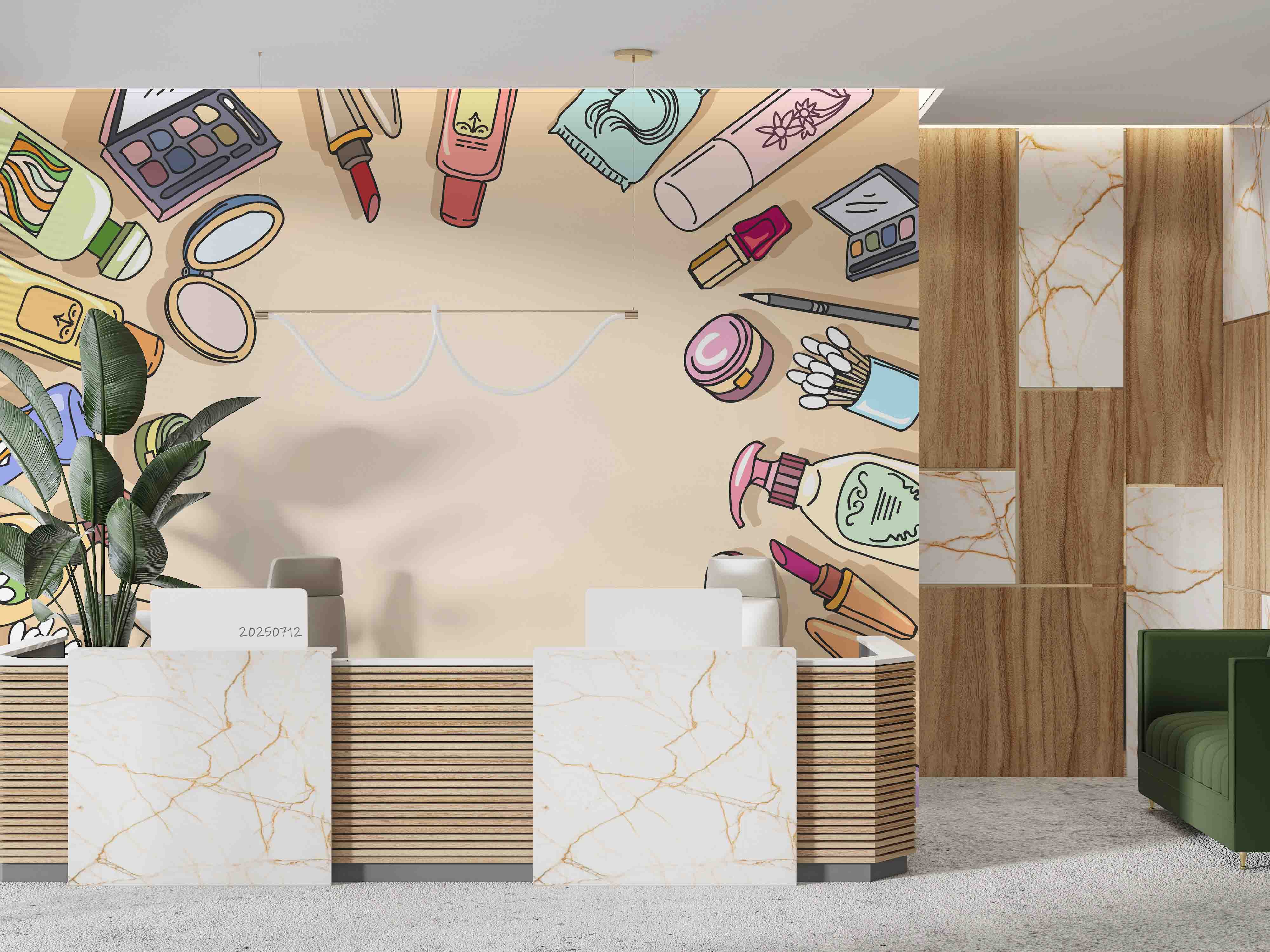 3D Salon Shop Beauty Salon Manicure Set Manicure Tools Wall Mural Wallpaper 52