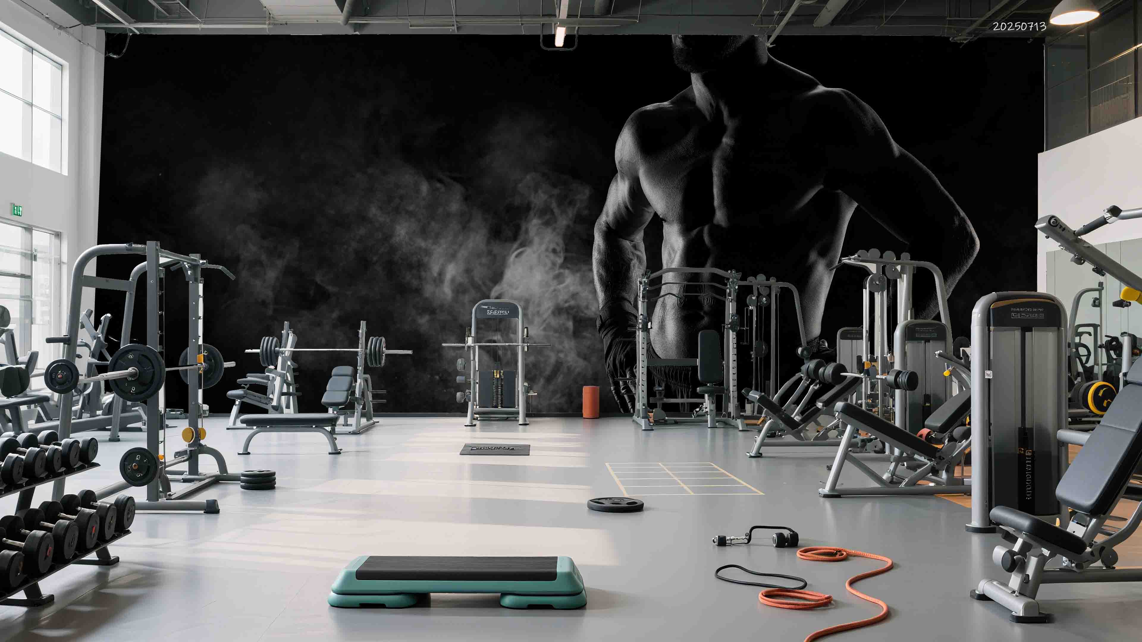 3D Gym Fitness Wall Mural Wallpaper 9