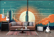 3D Aircraft Cable Bridge Electric Pylon Wall Mural Wallpaper YXL 1843