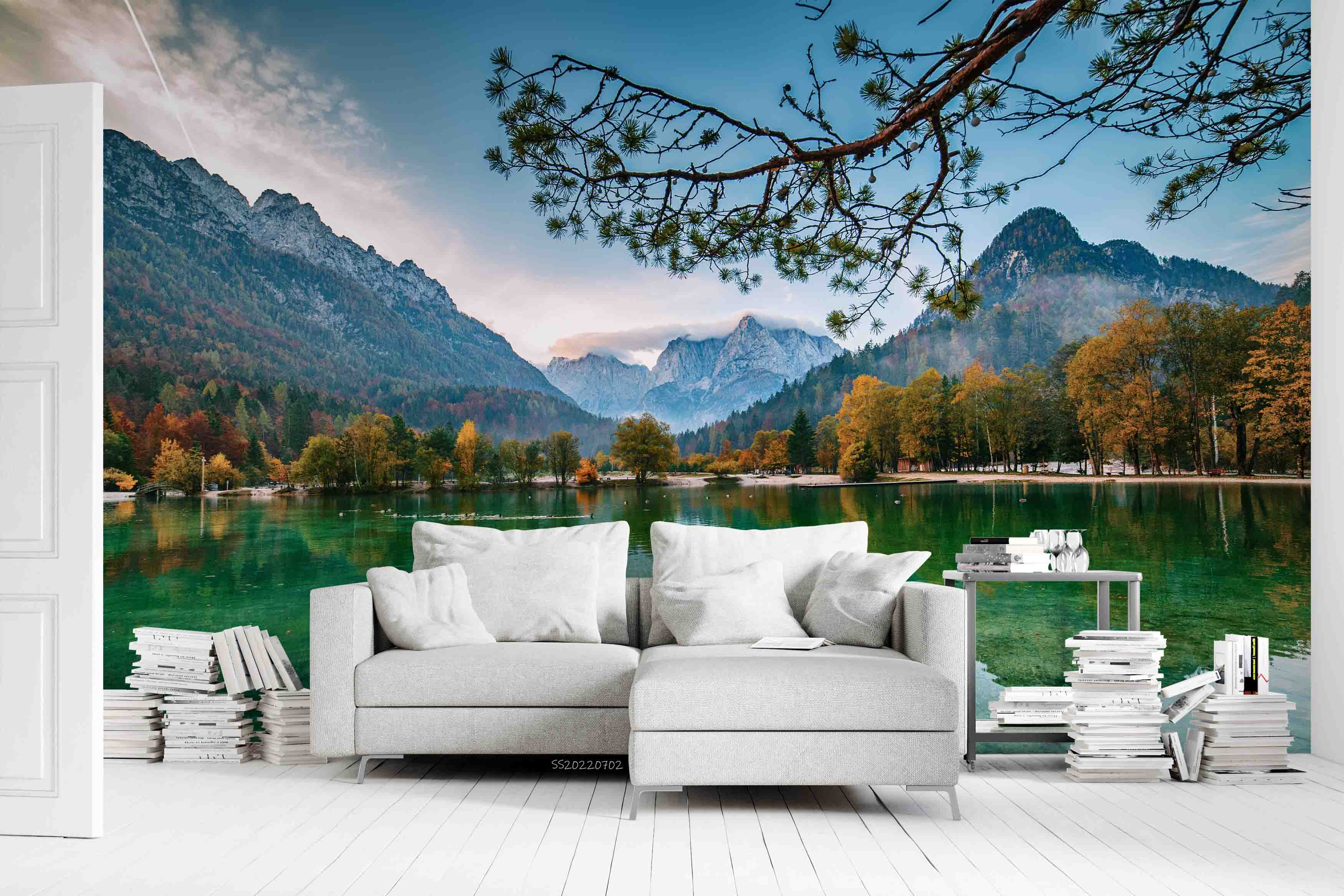 3D Jasna Lake Slovenia Wall Mural Wallpaper GD 5098- Jess Art Decoration