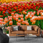 3D Colorful Tulip Flower Wallpaper Wall Mural Wall Decor Wall Art Wall Sticker Remoable Wallpaper