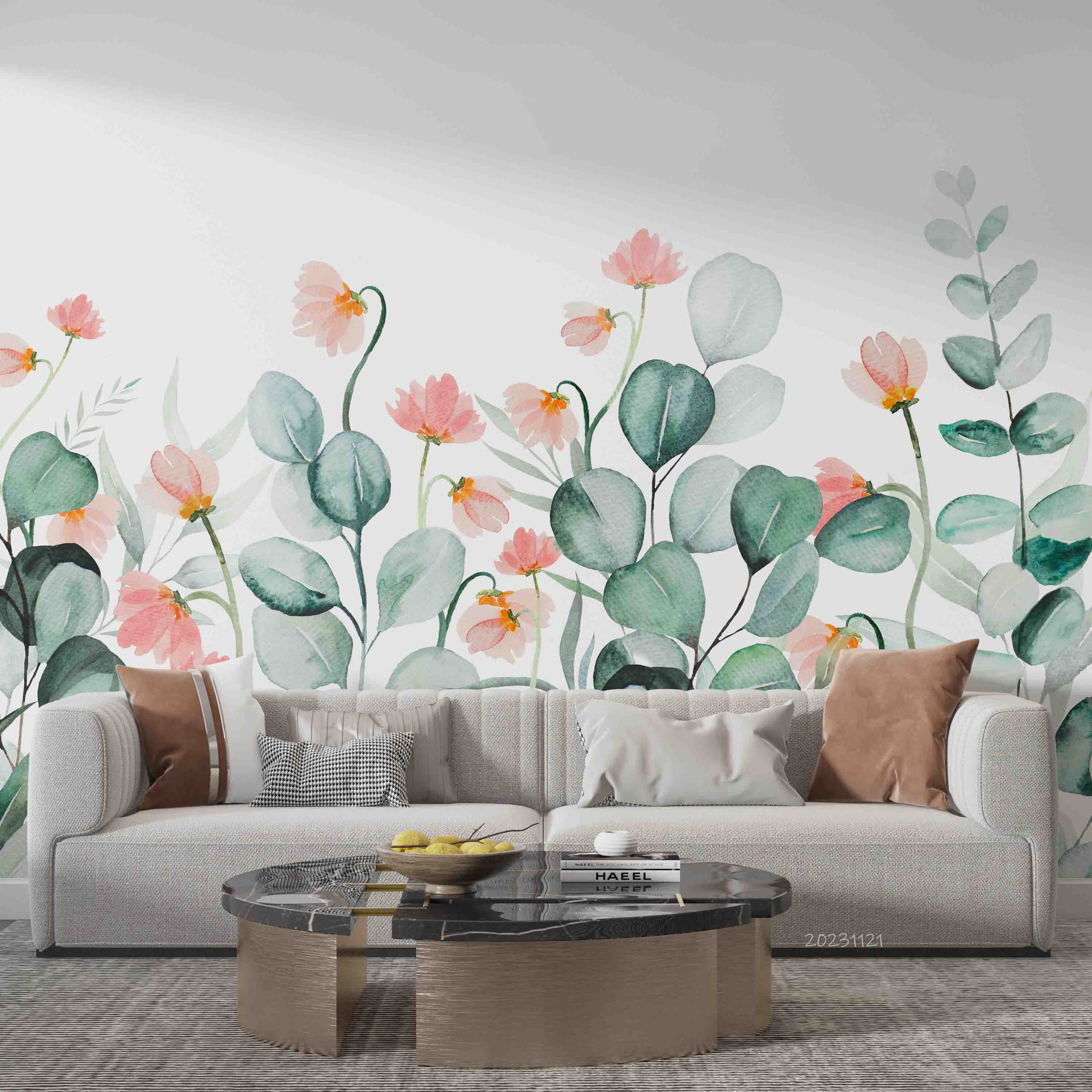 3D Floral Leaf Phalaenopsis Wall Mural Wallpaper YXL 3179