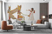 3D Egyptian Ritual Vintage Illustration Transparent Background Wallpaper Wall Mural Wall Decor Wall Art Wall Sticker Remoable Wallpaper LQH