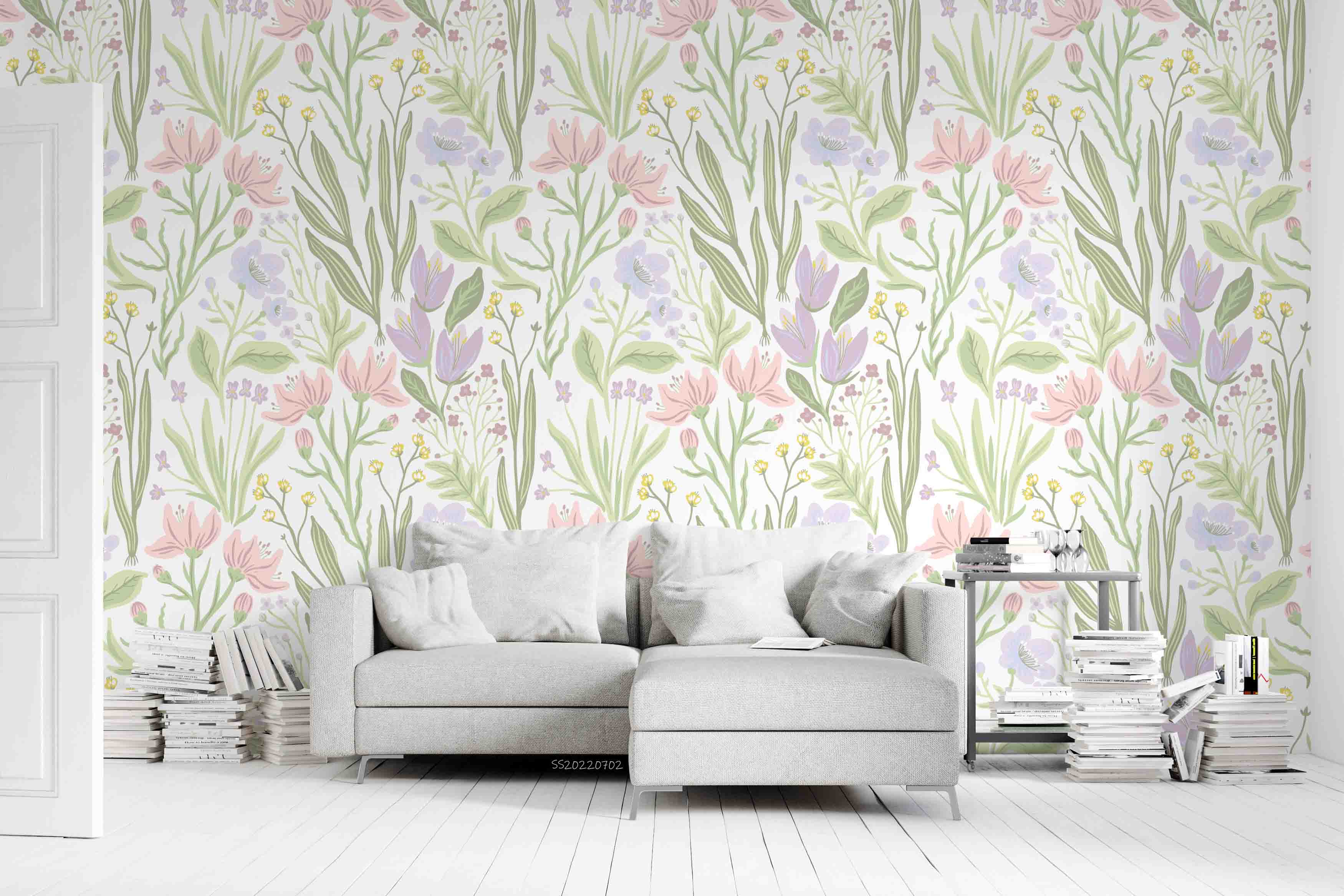 3D Watercolor Plants Leaves Floral Wall Mural Wallpaper GD 5118- Jess Art Decoration