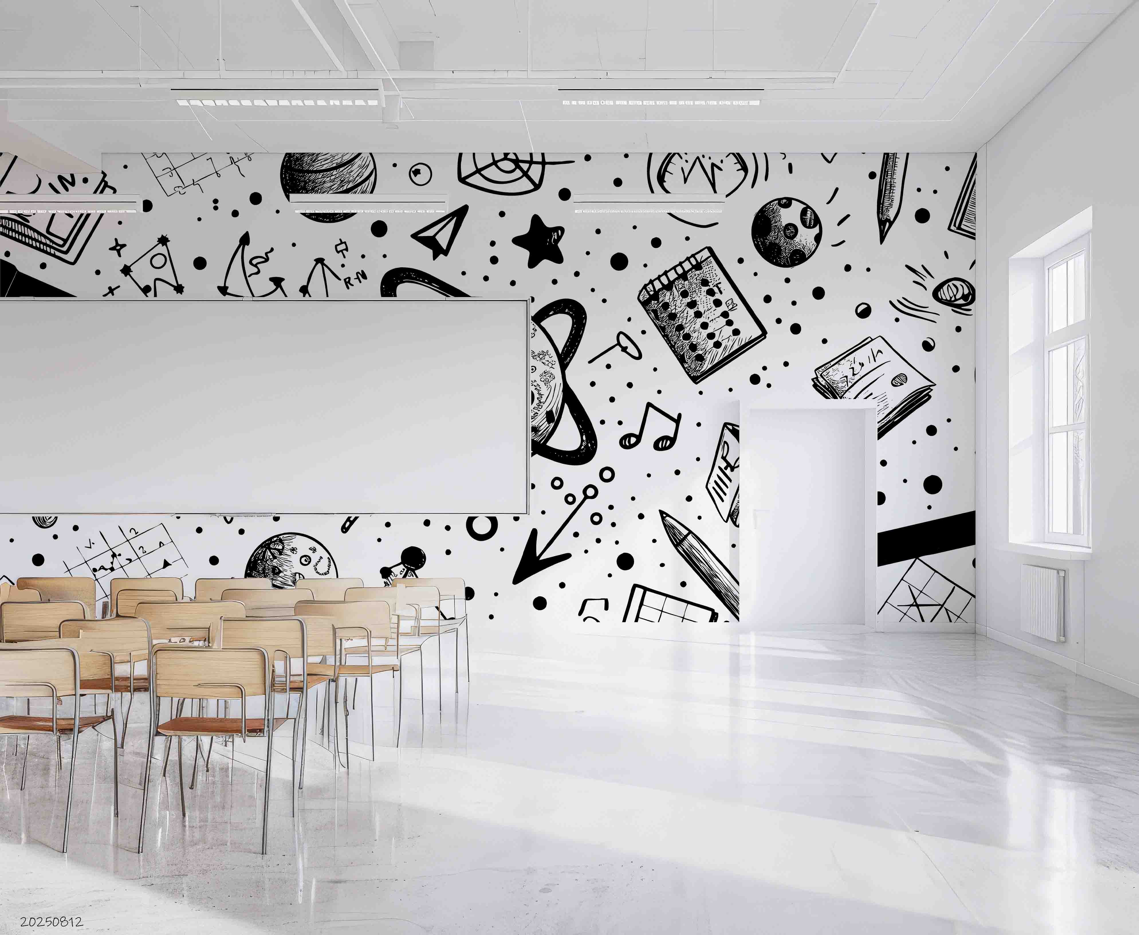 3D School STEM Science Lab Classroom Teaching Aid Wall Mural Wallpaper 51