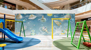 3D Play Centre Amusement Park Funfair Carnie Cartoon Space Universe  Wall Mural Wallpaper 24