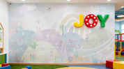 3D Play Centre Amusement Park Funfair Carnie Cartoon Mountains Wall Mural Wallpaper 7
