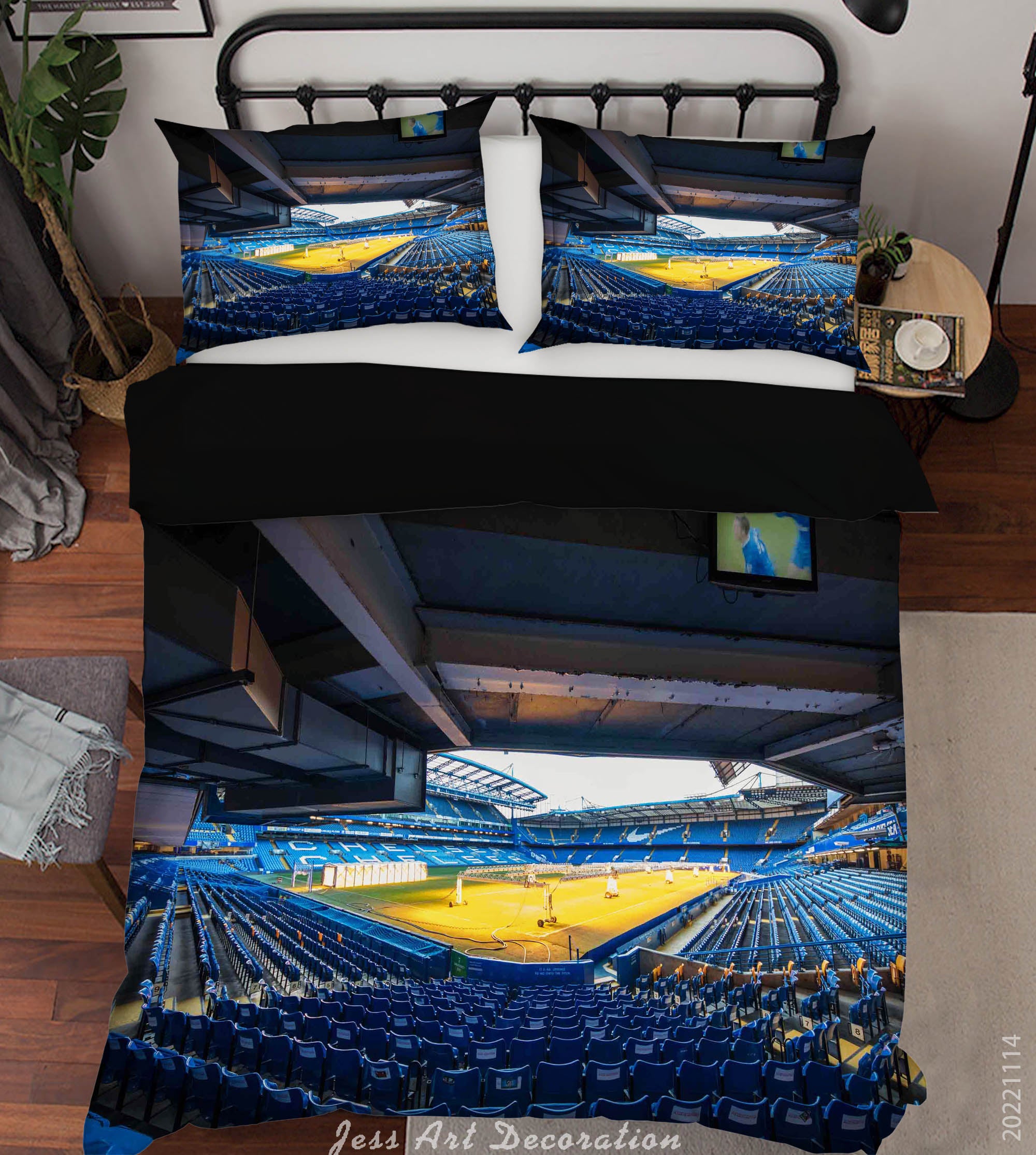 3D Chelsea Football Club Spectator Seats Sky Quilt Cover Set Bedding Set Duvet Cover Pillowcase 940