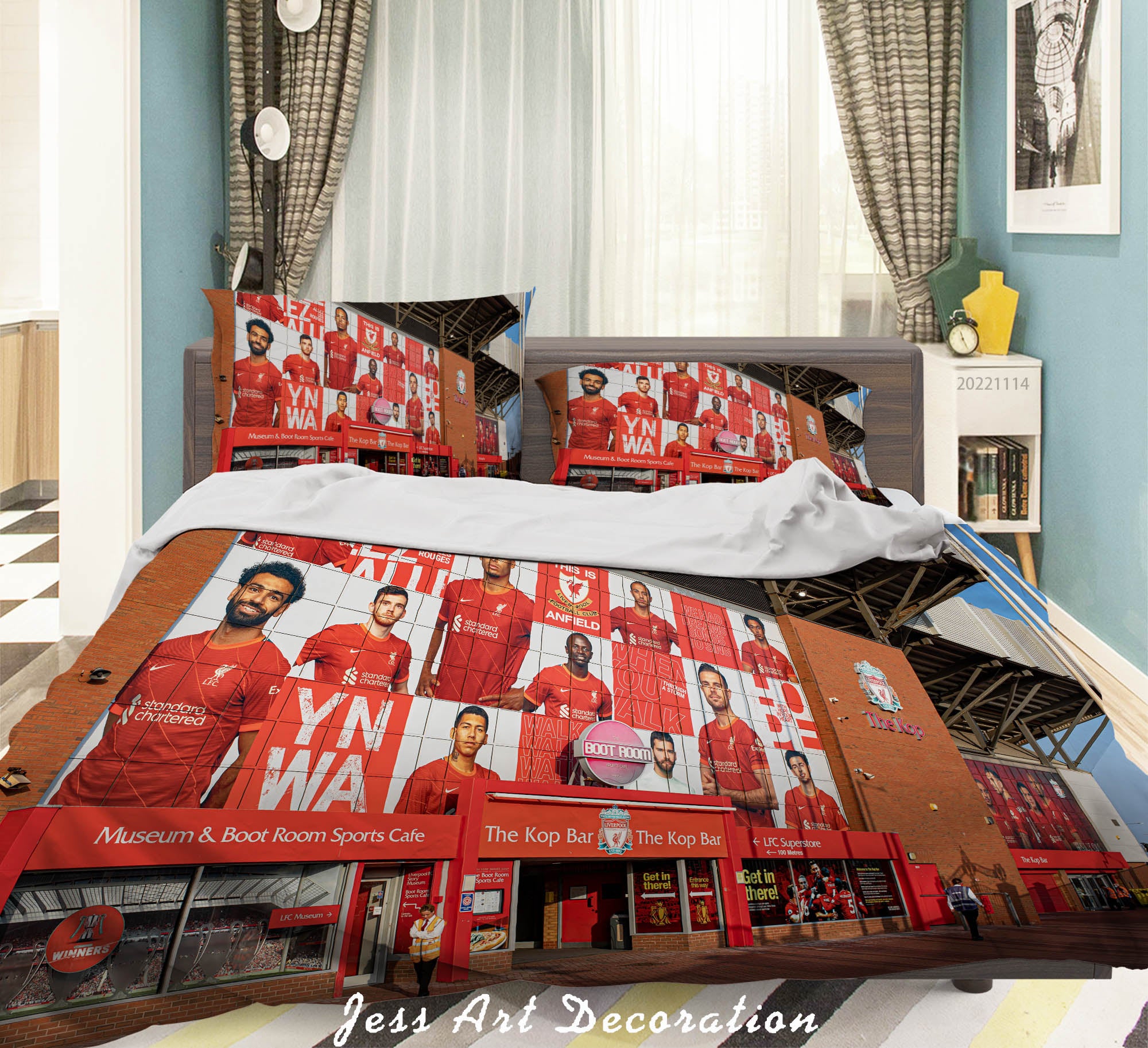 3D Liverpool Football Club Propaganda Poster Quilt Cover Set Bedding Set Duvet Cover Pillowcase 914