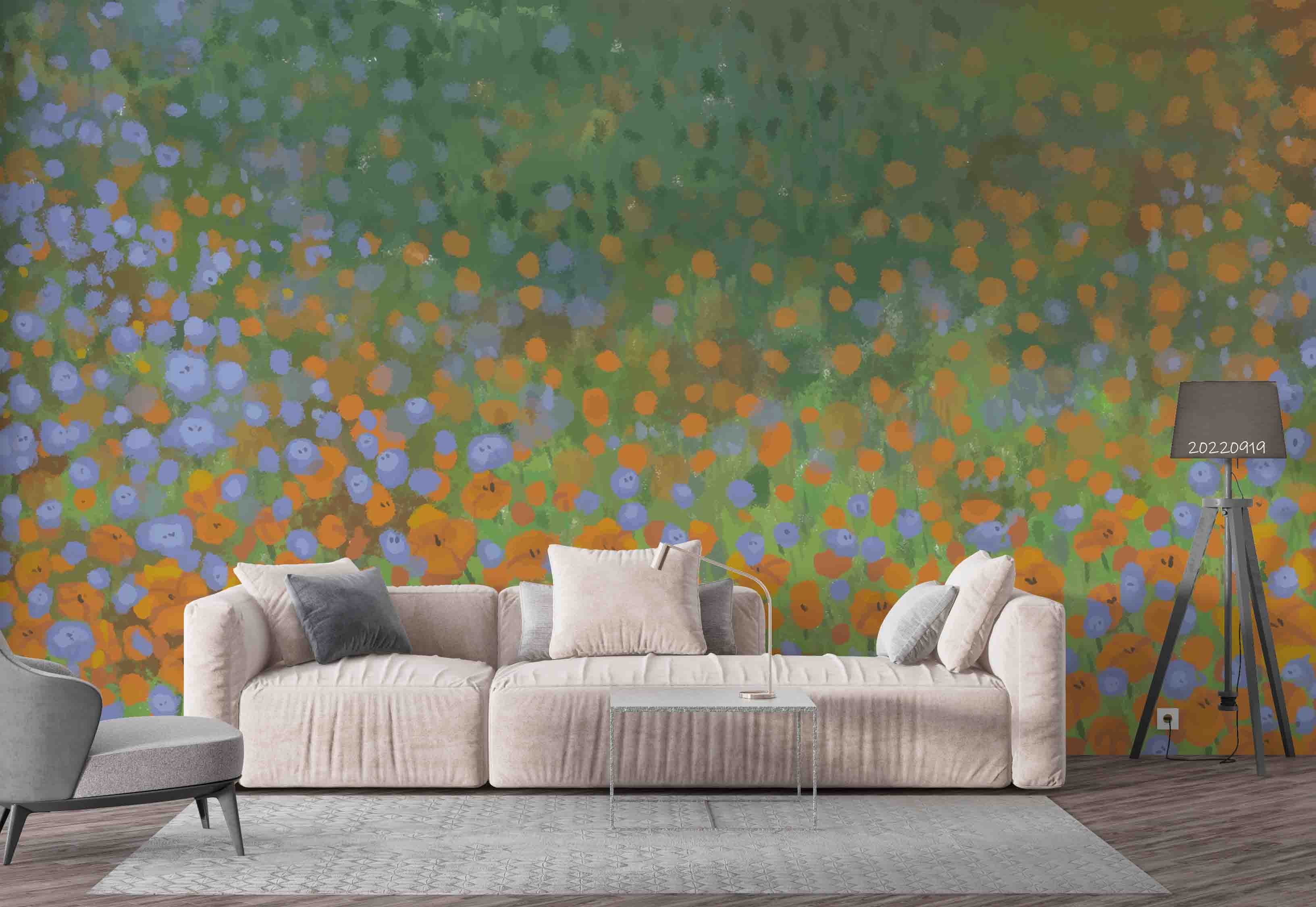 3D Blooming Poppy Field Background Wall Mural Wallpaper GD 3492- Jess Art Decoration