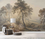 3D Vintage Grassland Stone vintage pastoral landscape wall mural wallpaper for living room - view 3