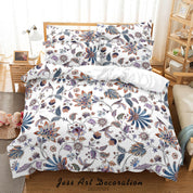3D Floral Leaf Relief Quilt Cover Set Bedding Set Duvet Cover Pillowcase 523