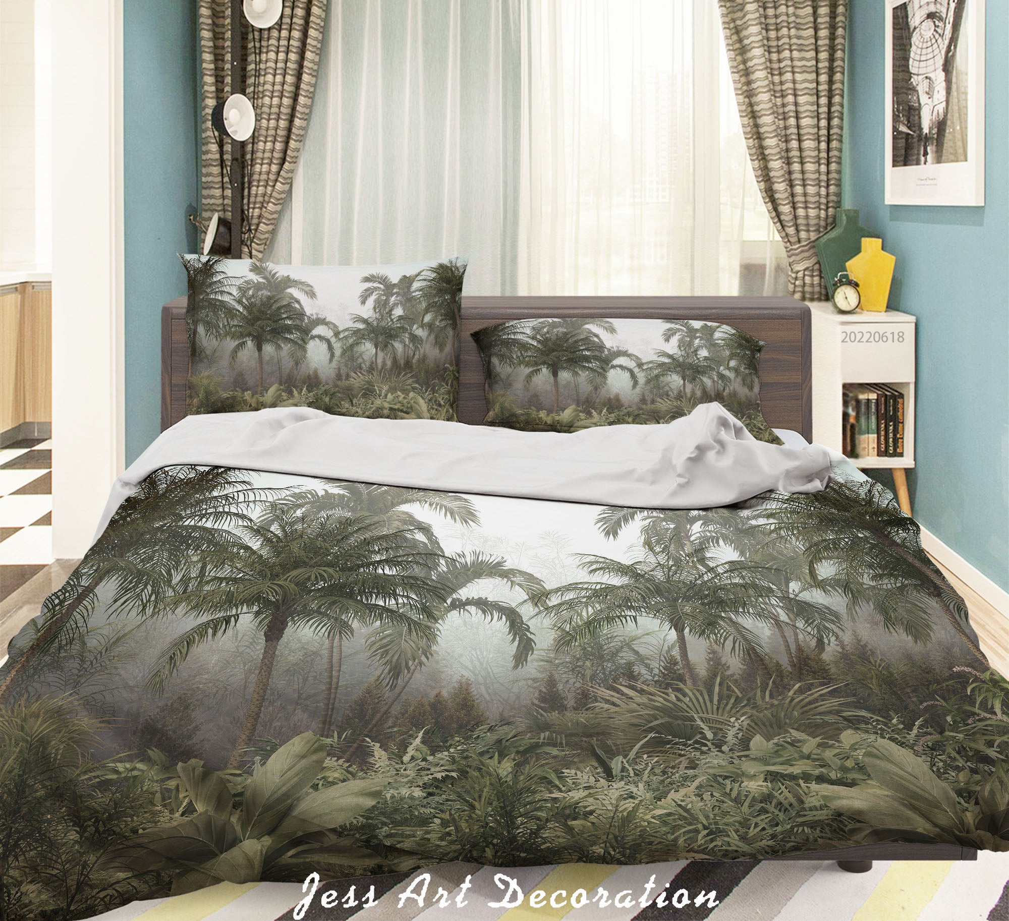 3D Selva Forest Tree Quilt Cover Set Bedding Set Duvet Cover Pillowcase 704