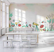 3D School STEM Science Lab Classroom Teaching Aid Wall Mural Wallpaper 45
