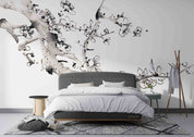 3D Ink Plum Blossom Branch Wallpaper Wall Mural Wall Decor Wall Art Wall Sticker Remoable Wallpaper LQH 40