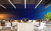 3D Office Business Technology Particle Mesh Wall Mural Wallpaper 4