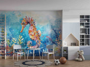 3D Sea Coral Sea Horse Froth Wall Mural Wallpaper YXL 671