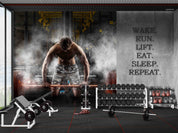 3D Gym Fitness Gymnasium Dumbbell Wall Mural Wallpaper 36
