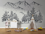 3D Hand Drawn Winter Landscape Background Wall Mural Wallpaper GD 4103- Jess Art Decoration