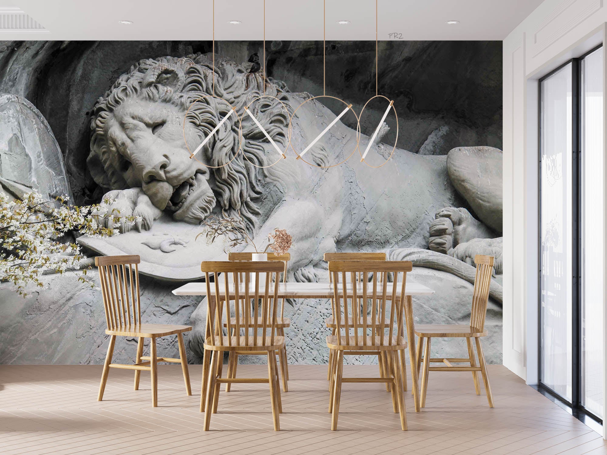 3D Embossed Lion Pattern Background Wall Mural Wallpaper GD 3760- Jess Art Decoration