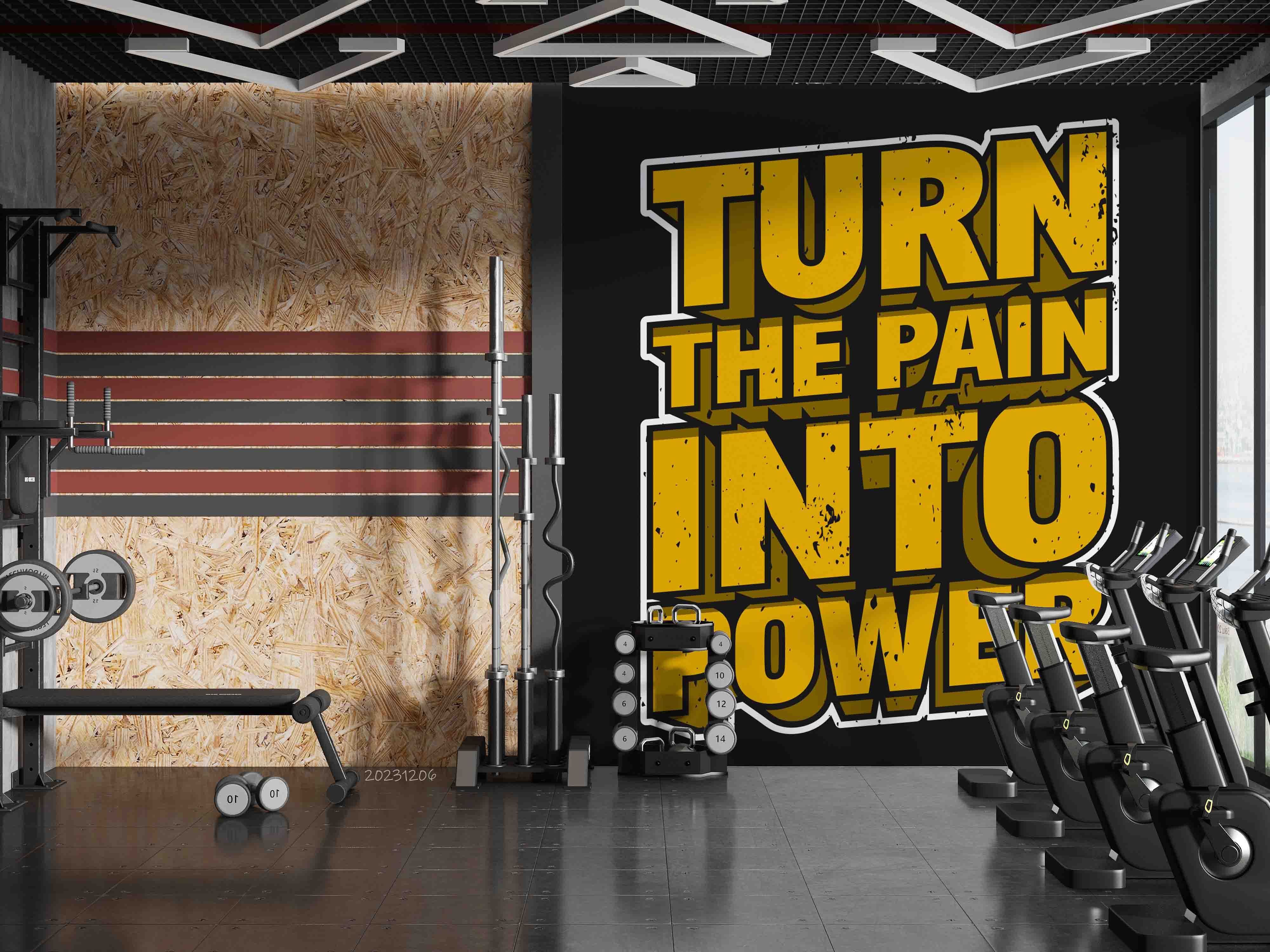 3D Poster Stereoscopic Letter Black Wall Mural Wallpaper YXL 131