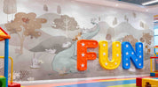 3D Play Centre Amusement Park Funfair Carnie Cartoon Animals Wall Mural Wallpaper 6