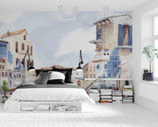3D Hand Drawn City House Building Wallpaper Wall Mural Wall Decor Wall Art Wall Sticker Remoable Wallpaper LQH 59