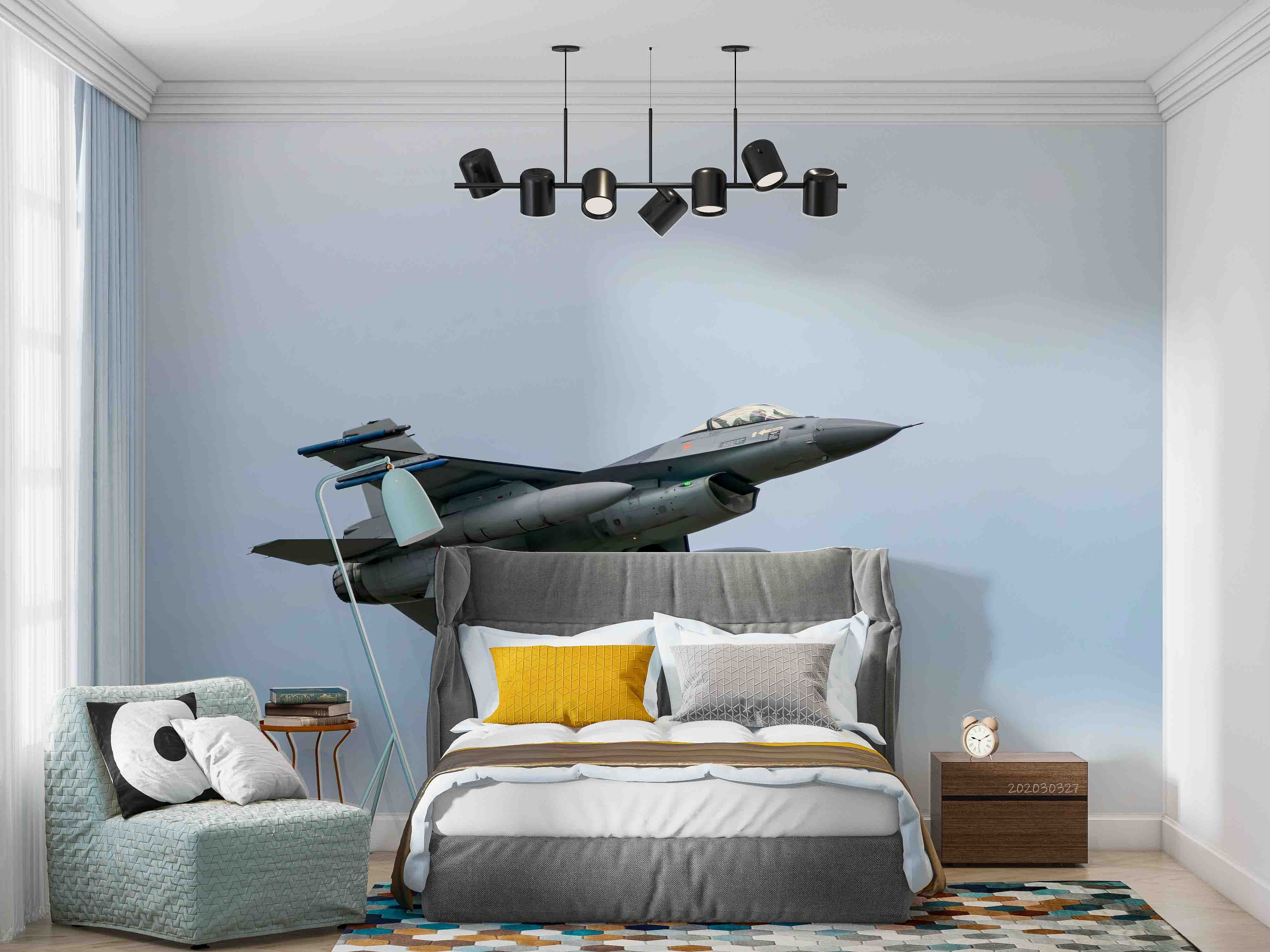 3D Royal Netherlands Air Force F16 Jet Fighter Flight Wall Mural Wallpaper GD 5426- Jess Art Decoration