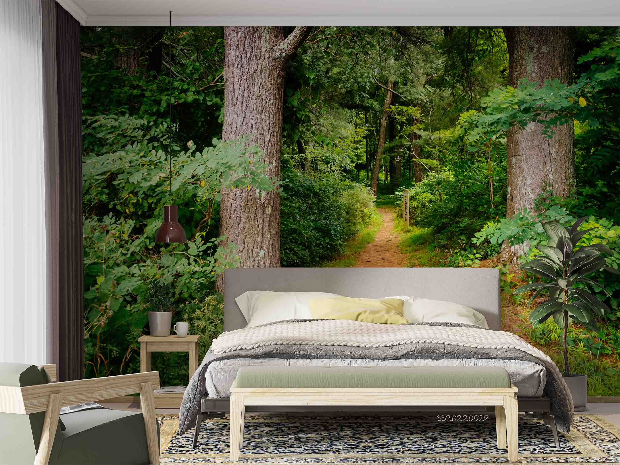 3D Shenandoah National Park Forest Trail Virginia Wall Mural Wallpaper GD 4381- Jess Art Decoration