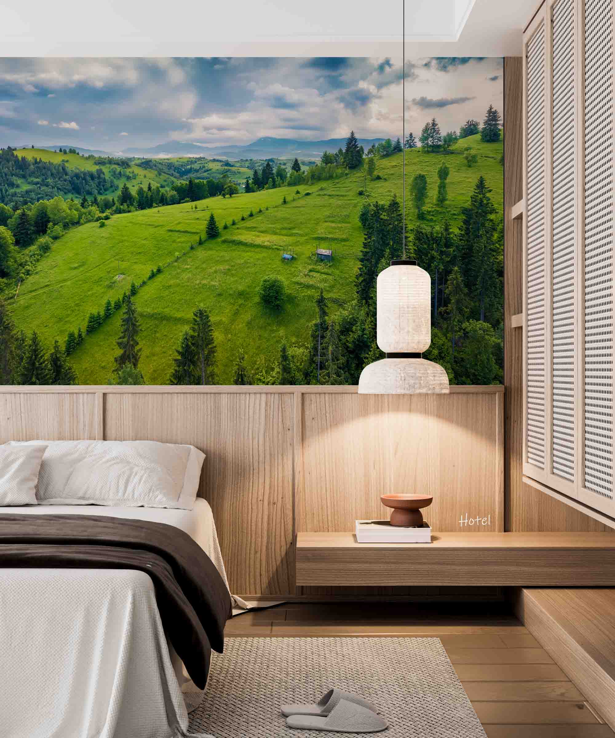 3D Hotel Inn Motel Hostel Resort Manor Scenery Wall Mural Wallpaper 16